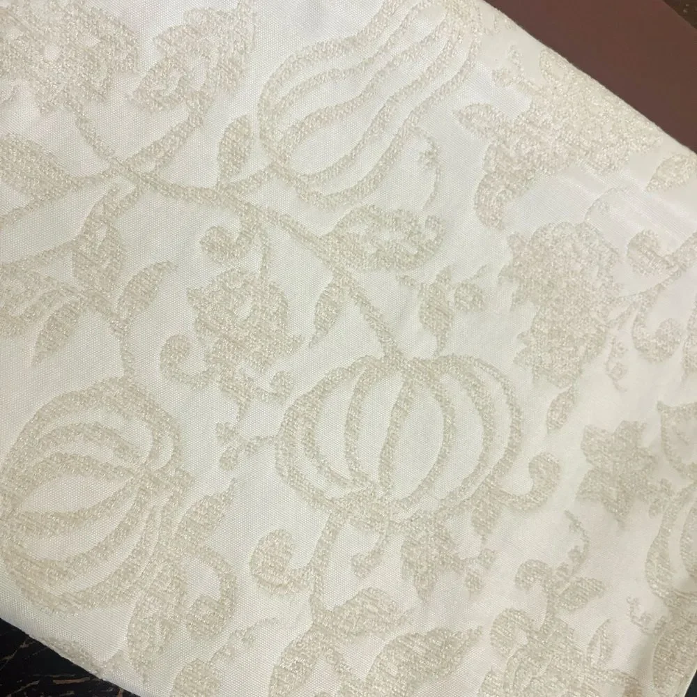 NWT Hobby Lobby Fall Jacquard Pumpkins Table Runner Gold Embroidered Shimmer